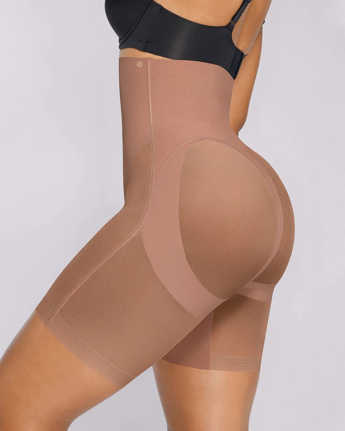 Mesh Smooth High-Waisted Mid Thigh Shorts