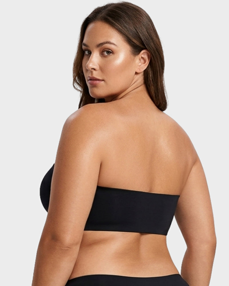 Seamless Front Closure Strapless Push-Up Bra with Removable Straps