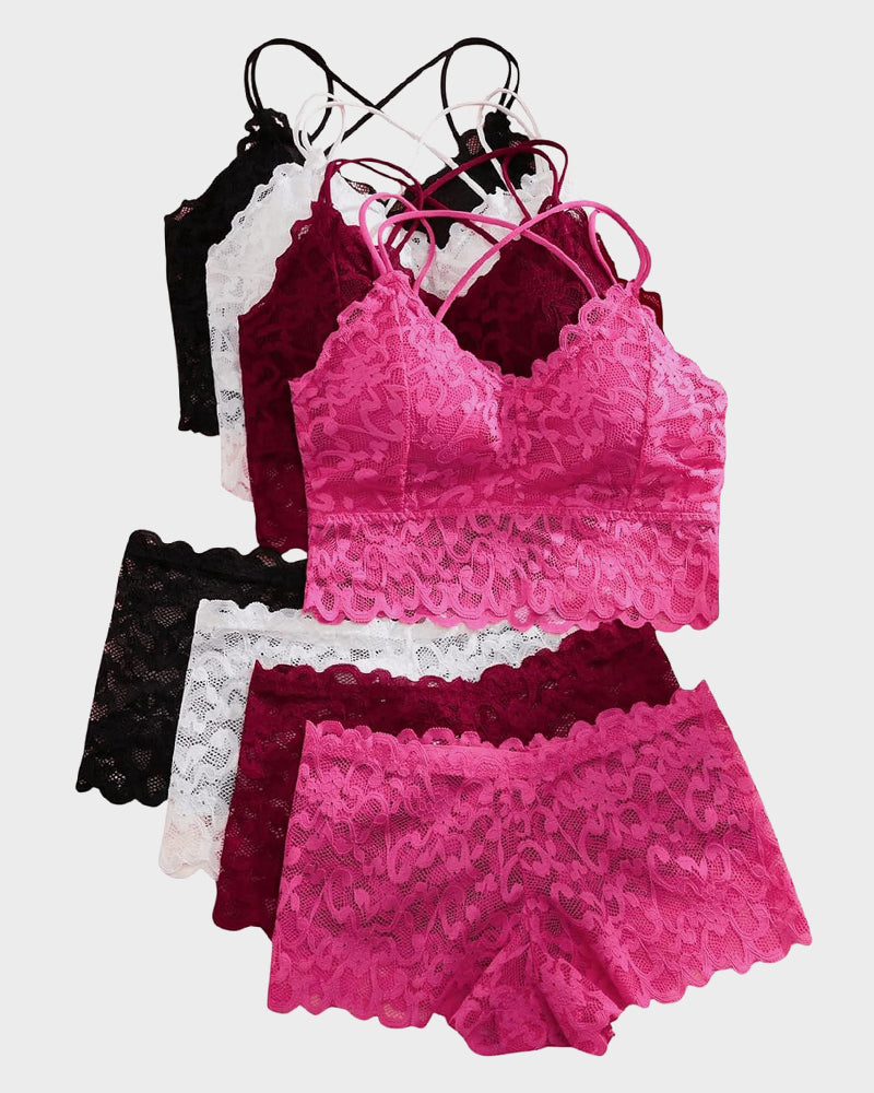 Romantic Lace Bralette & Panty Bundle