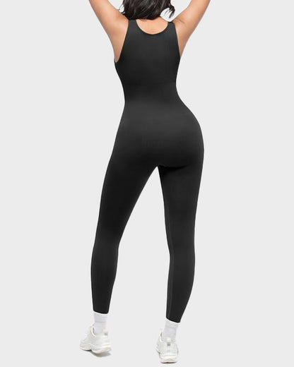 Deep V Tummy Control Sculpting Jumpsuit
