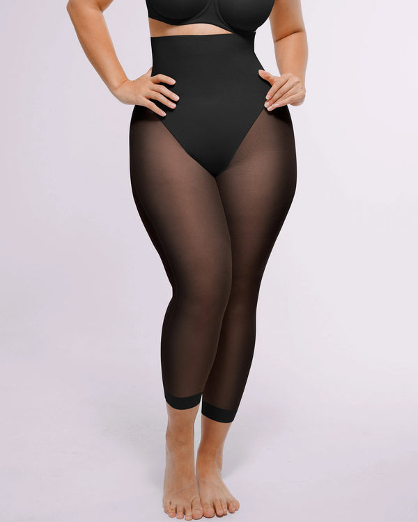 Shapecurve 3D Butt-Lifting Mesh Capri Tights