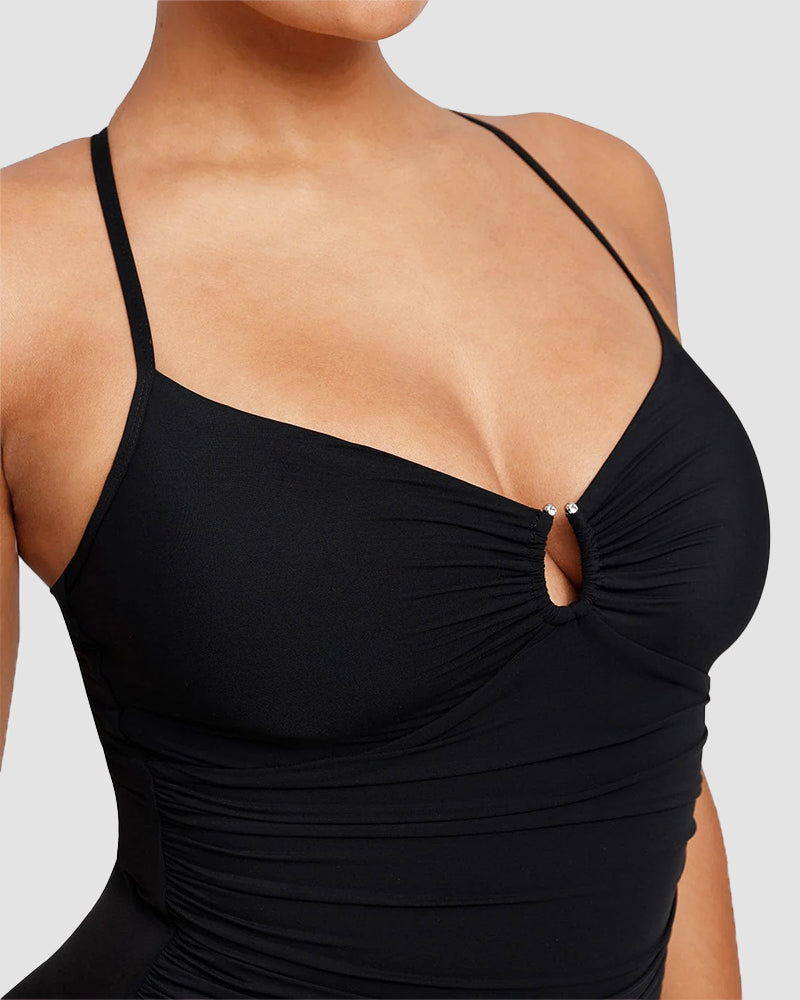 Smart Sculpt U-Ring Cut Out Shaping Swimsuit