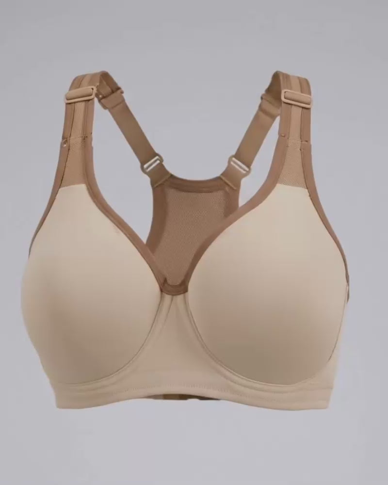 Full Coverage Sports Bra Non Padded Unlined Soft Support Wide Strap Underwire Bra