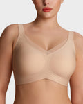 Womens Wireless Bras V Mesh Comfortable Bralette Supportive