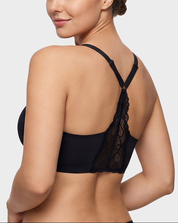 Wireless Seamless Lace Jelly Bralette with Light Padding