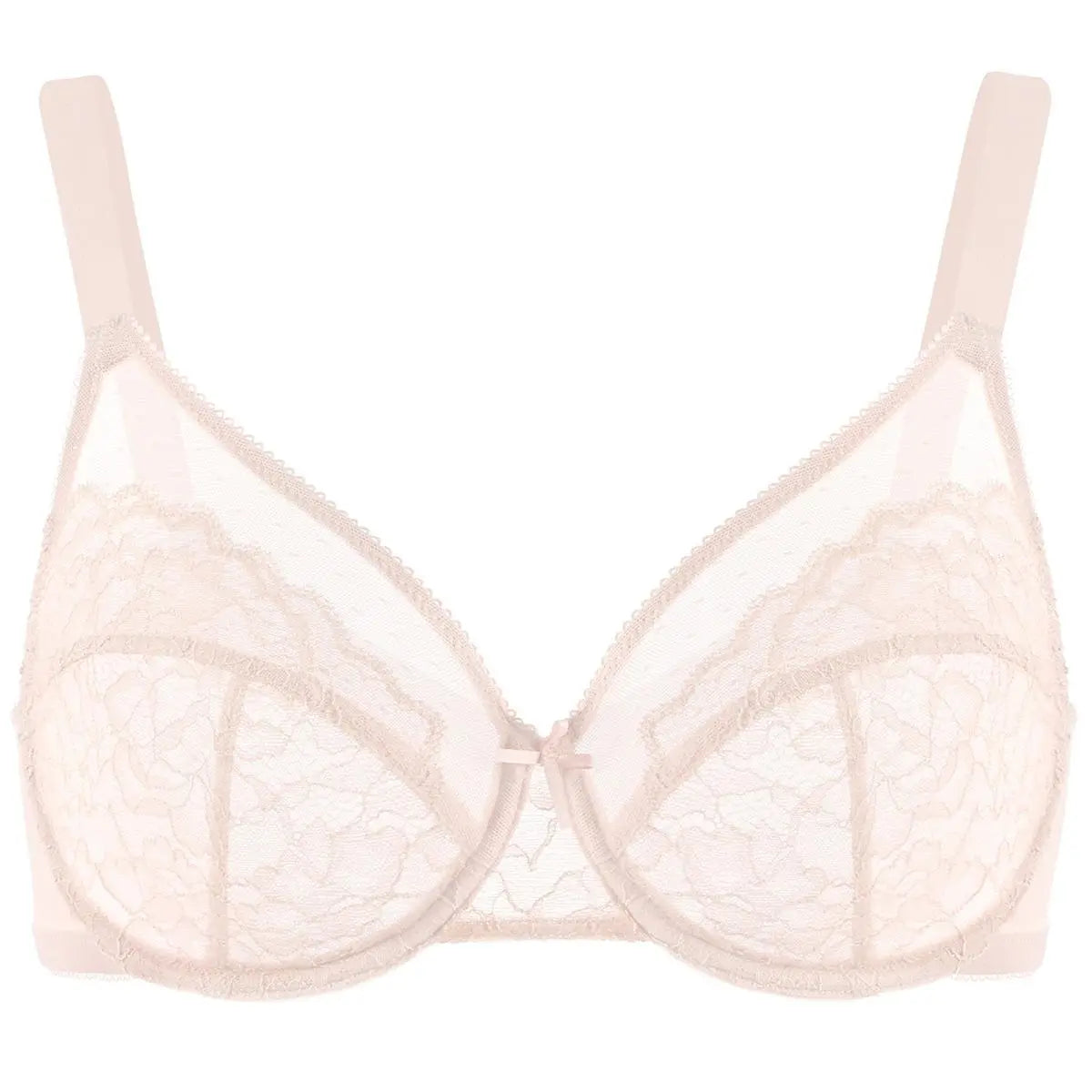 Floral lace shaping plus size bra