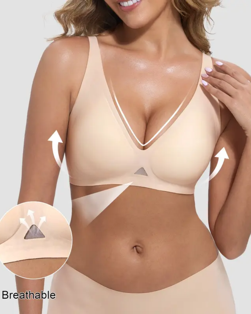 Jelly Soft Wireless Deep V Lift Bra