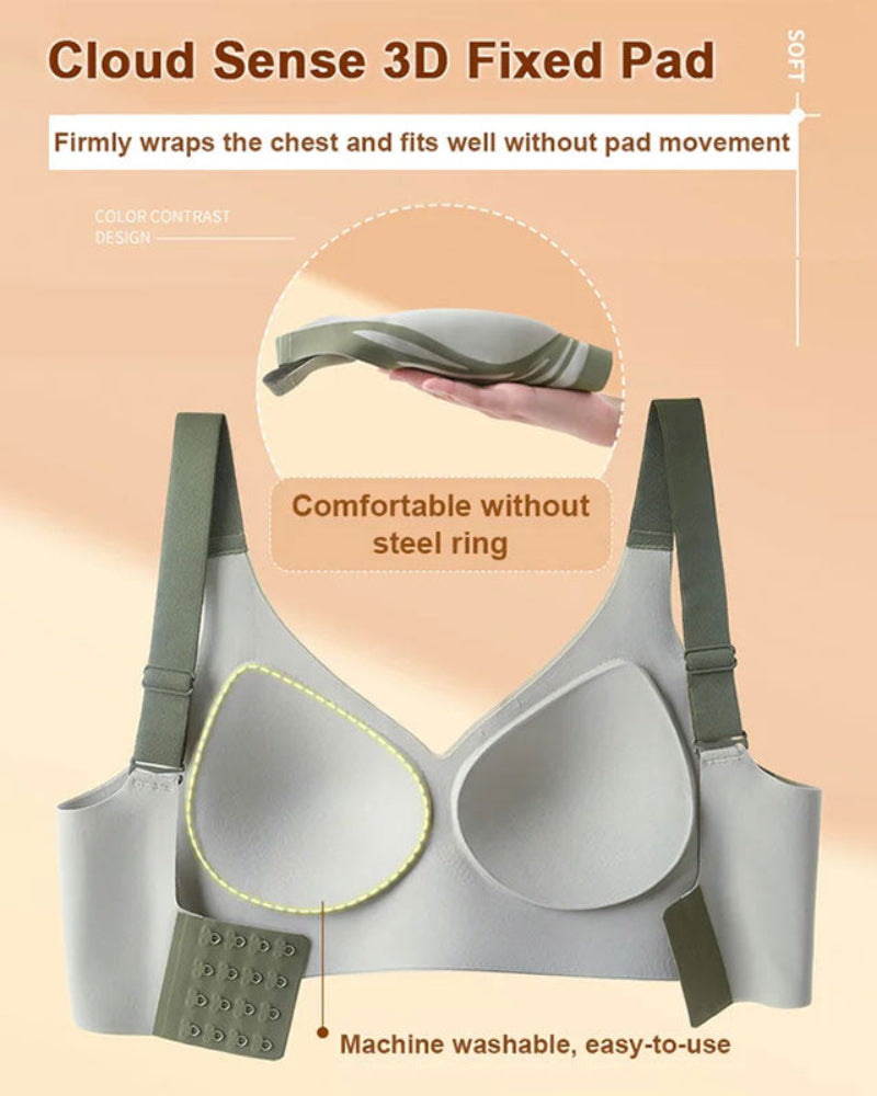 Anti-Sagging Support Shockproof Sports Fixed Cup Bra For Women