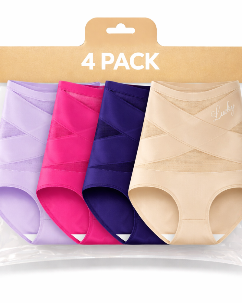 High-Waist Tummy Control Seamless Shaping Lucky Panties(4pcs)