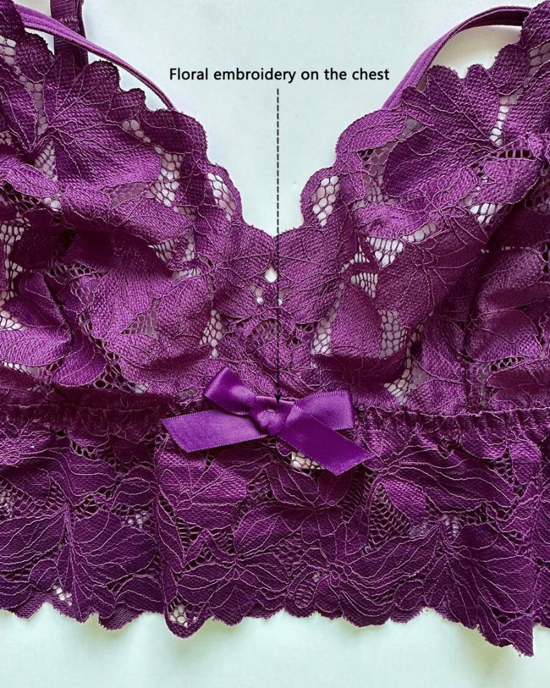 Plus Size Lace Lingerie Set  2-Piece Sexy Sleepwear