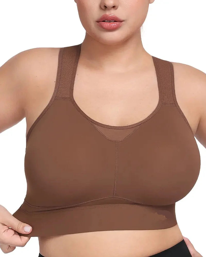 Plus Size Wireless High Support Sports Bra for Women