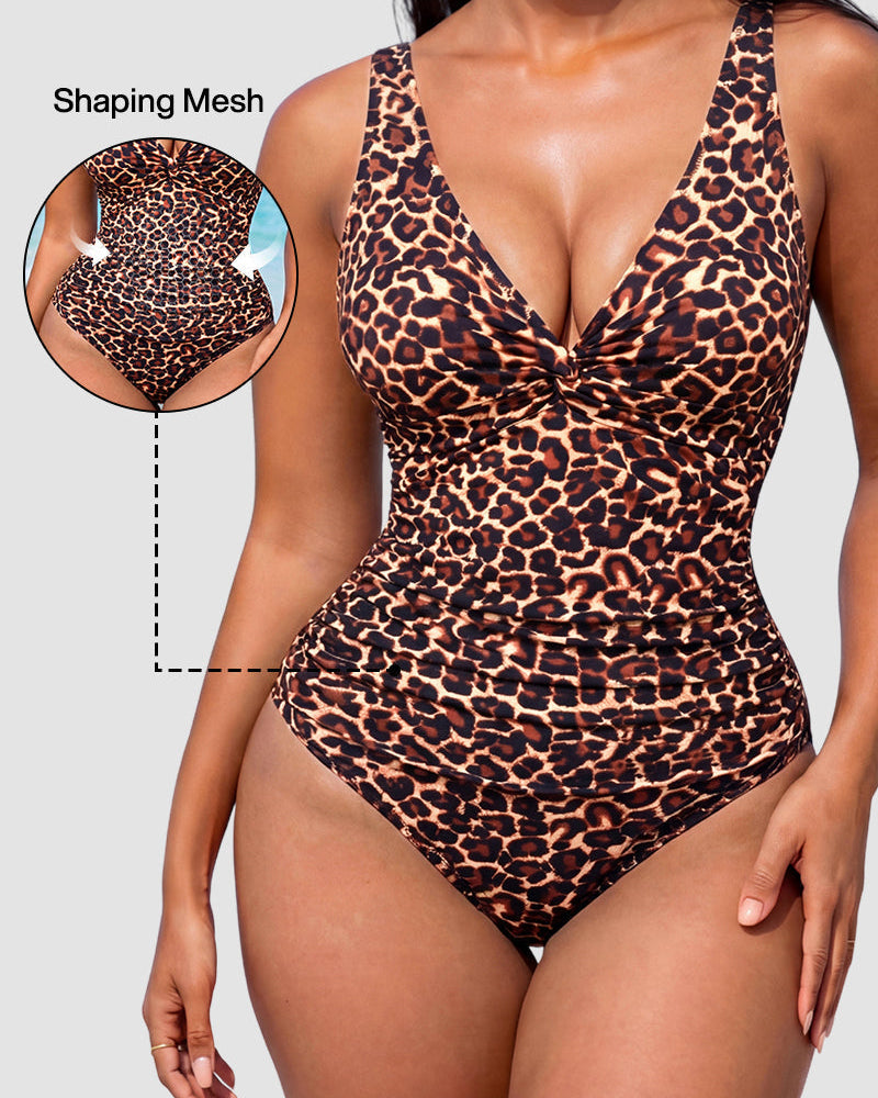 Hourglass™ Ruched Twist Front Slimming One-Piece Swimsuit
