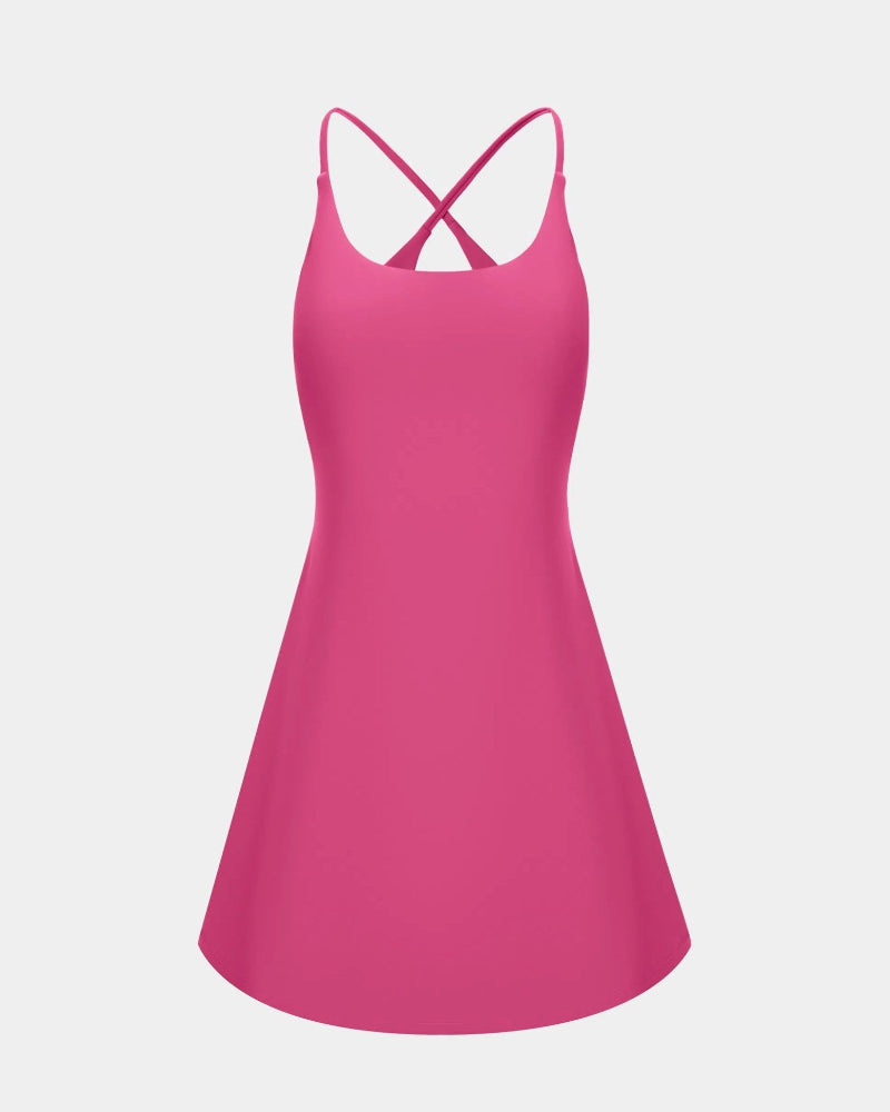 Cloudful™ 2-in-1 Backless Flare Dress – Easy Peezy Edition