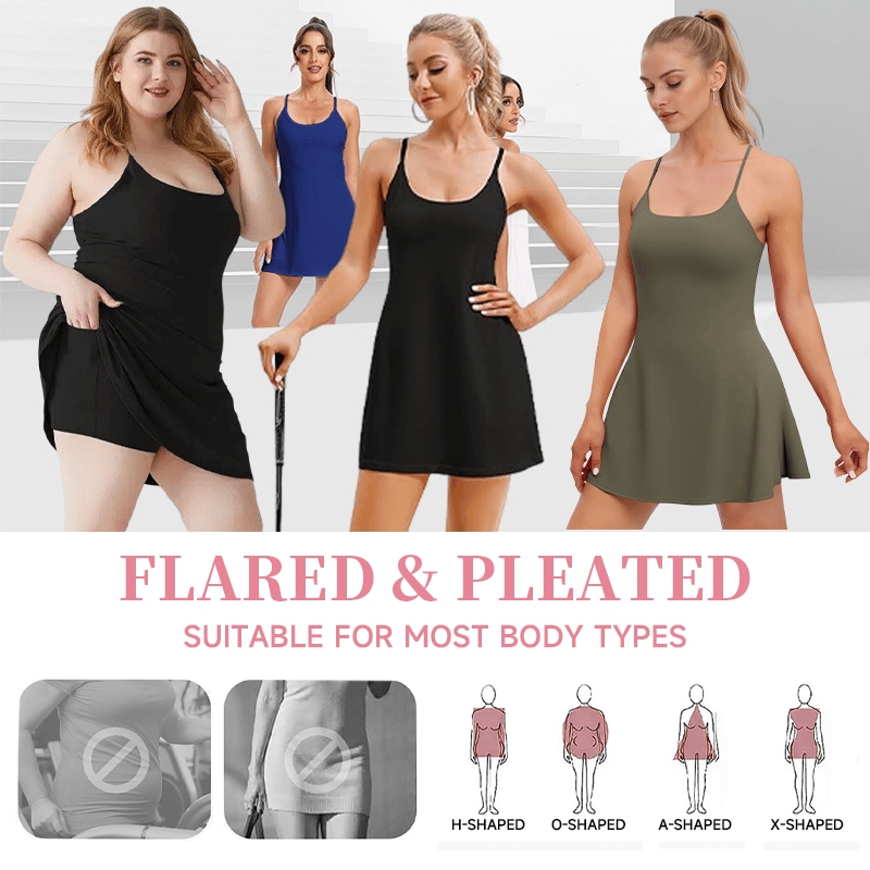 Cloudful™ 2-in-1 Backless Flare Dress – Easy Peezy Edition
