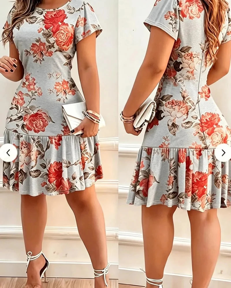 Women’s Casual Print Stretch Dress Stylish Summer Daily Wear