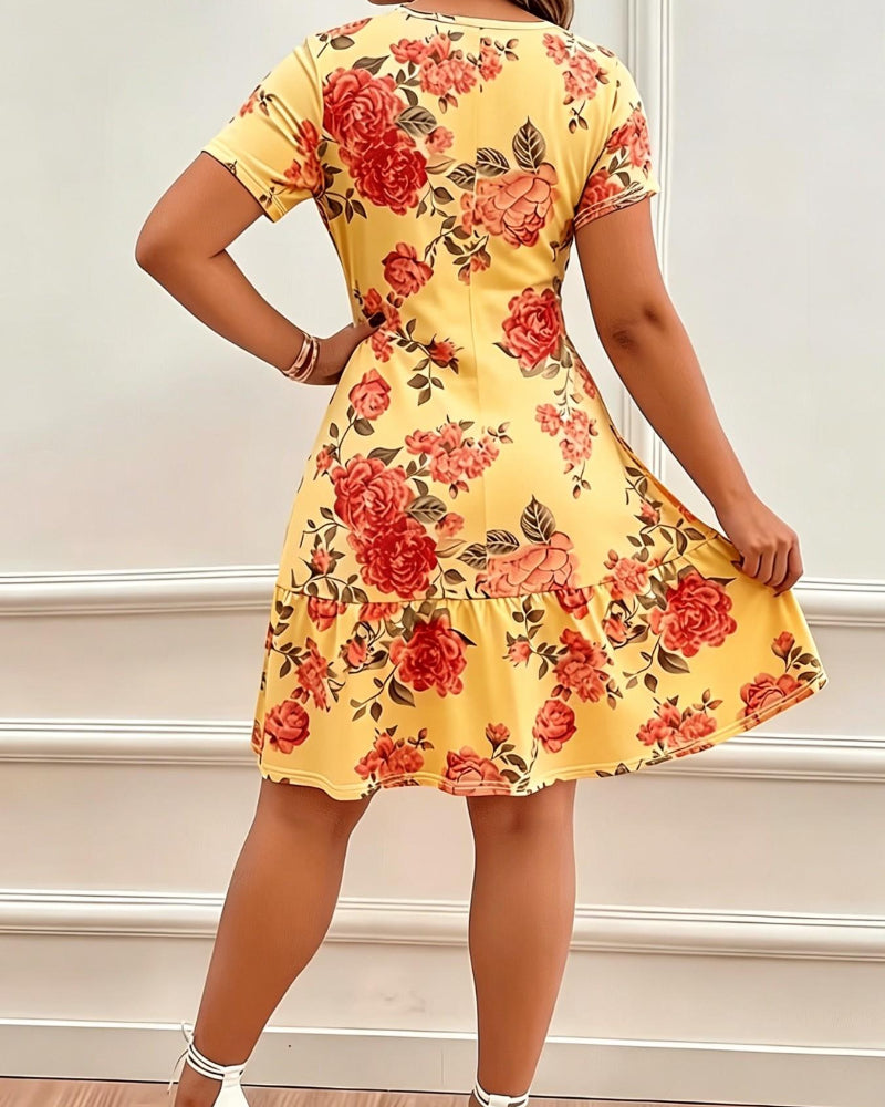 Women’s Casual Print Stretch Dress Stylish Summer Daily Wear