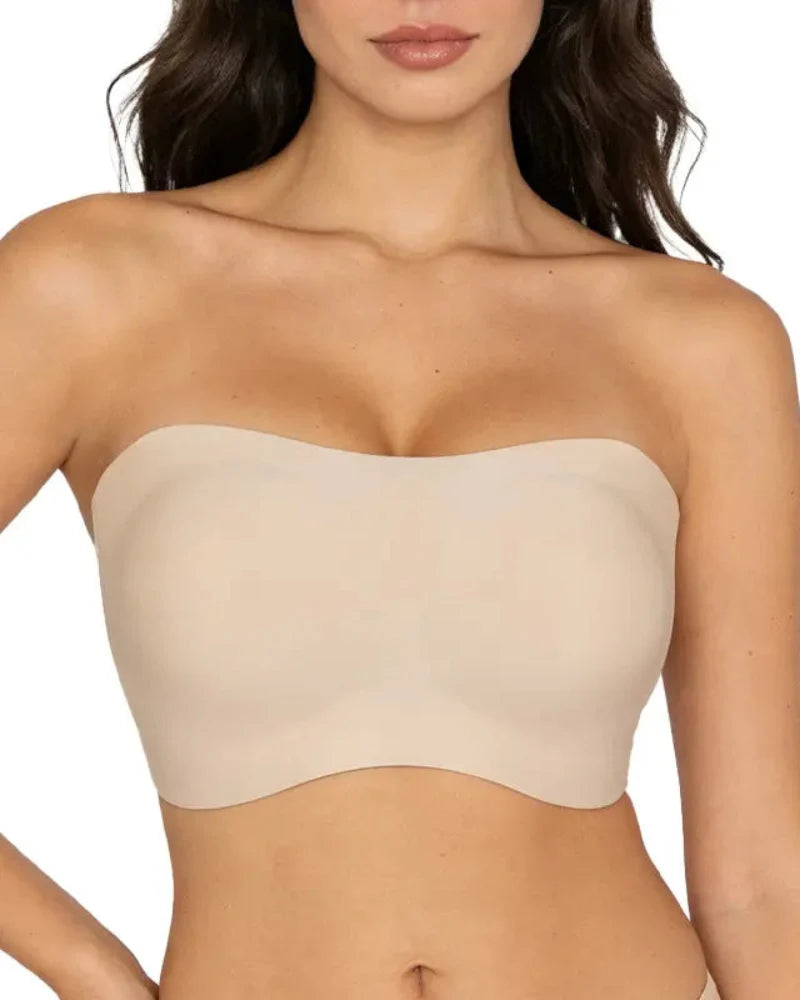 Strapless Jelly Wireless Padded Bra, Non-Slip Seamless Comfort