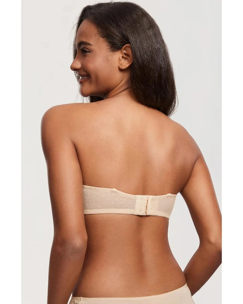 Lace Strapless See-Through Plus Size Convertible Underwire Bra