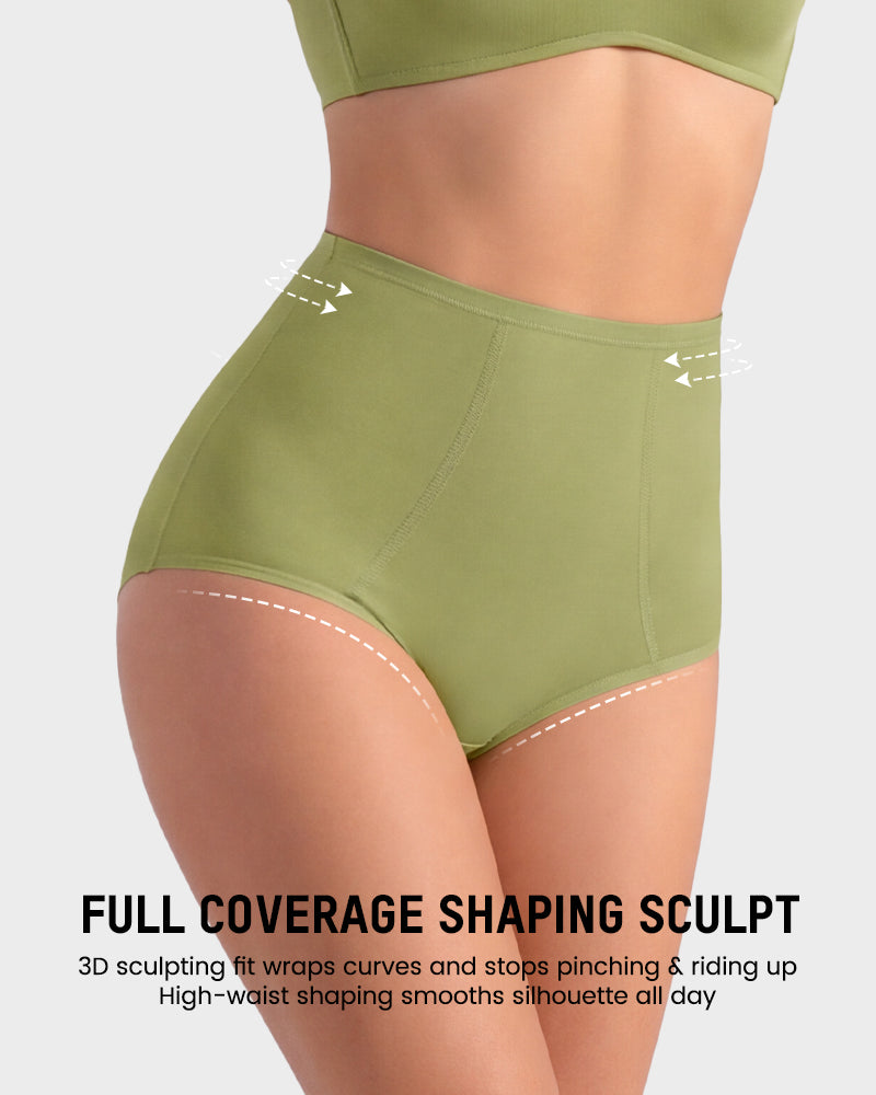 High-Waist Cotton Support Briefs for Women (4 Pack)