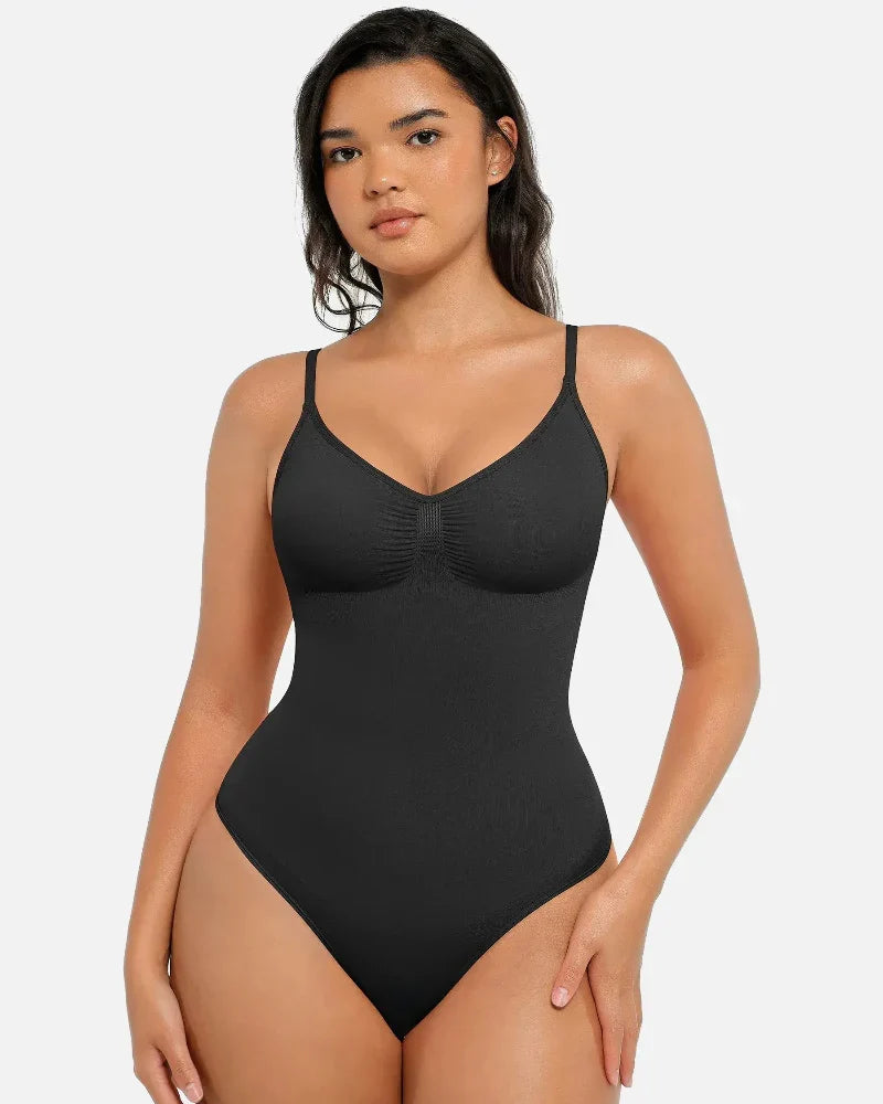 Seamless Covered Bust Jumpsuit Thong Bodysuit Fit