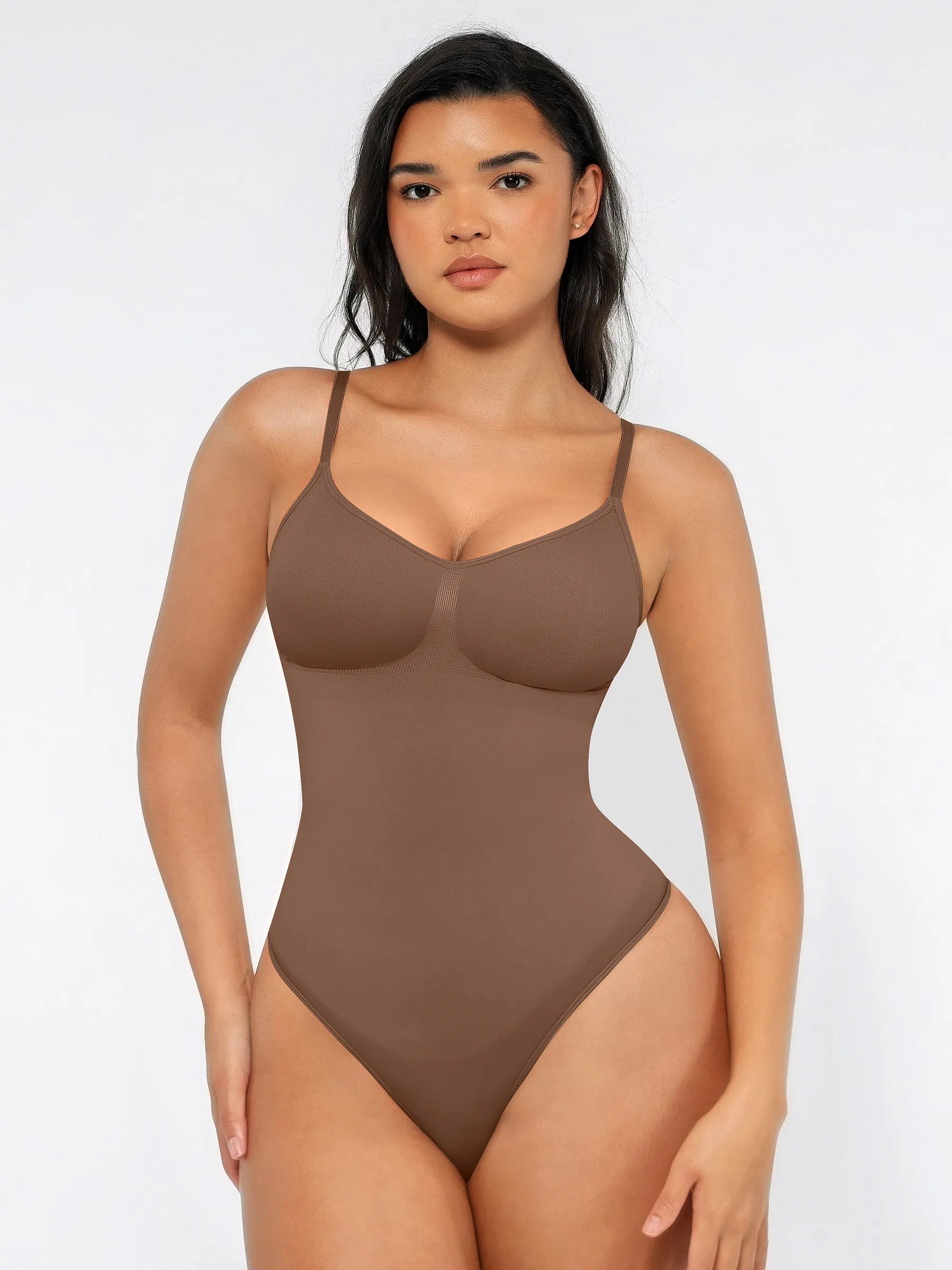 Seamless Covered Bust Jumpsuit Thong Bodysuit Fit