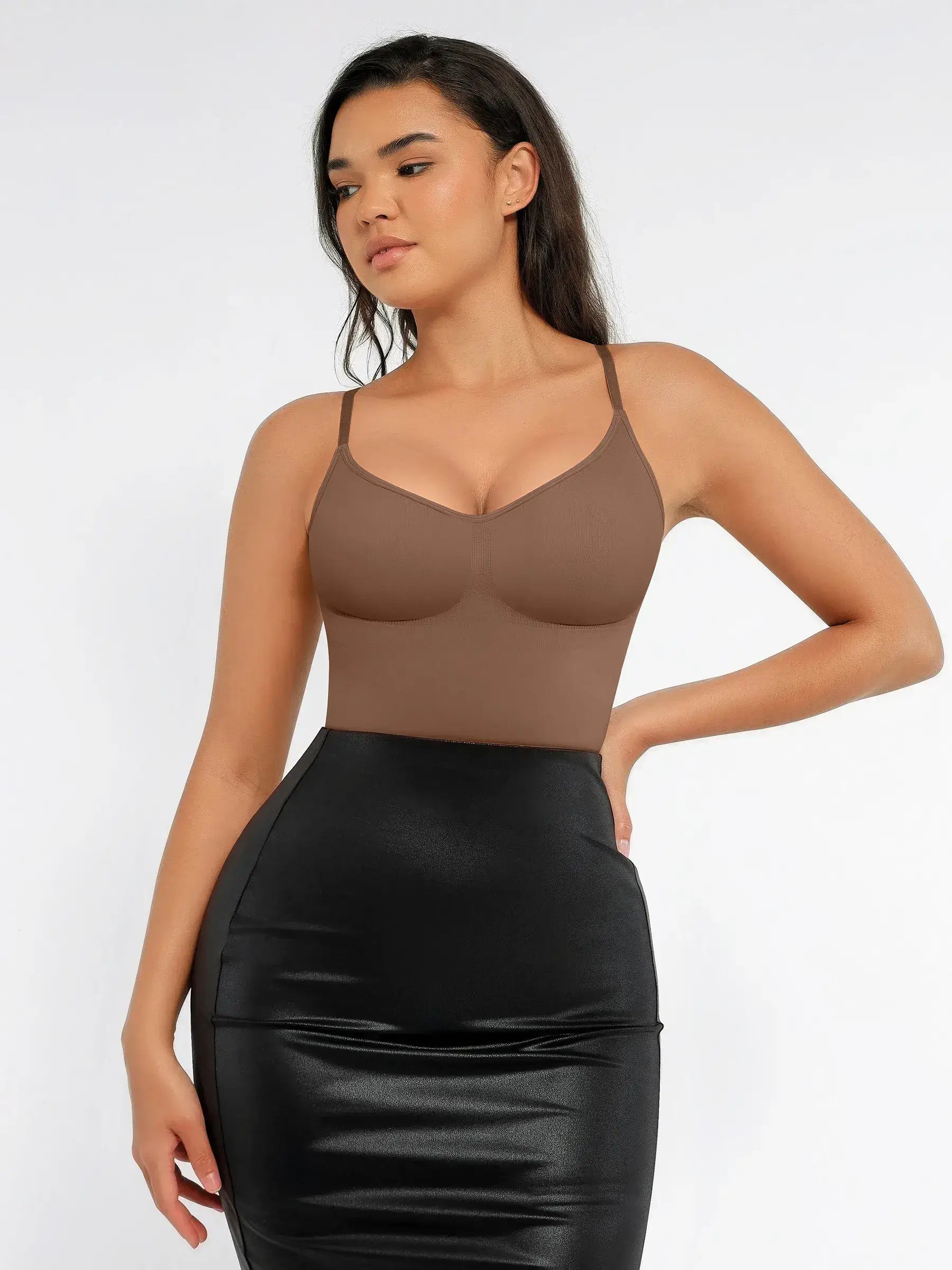 Seamless Covered Bust Jumpsuit Thong Bodysuit Fit