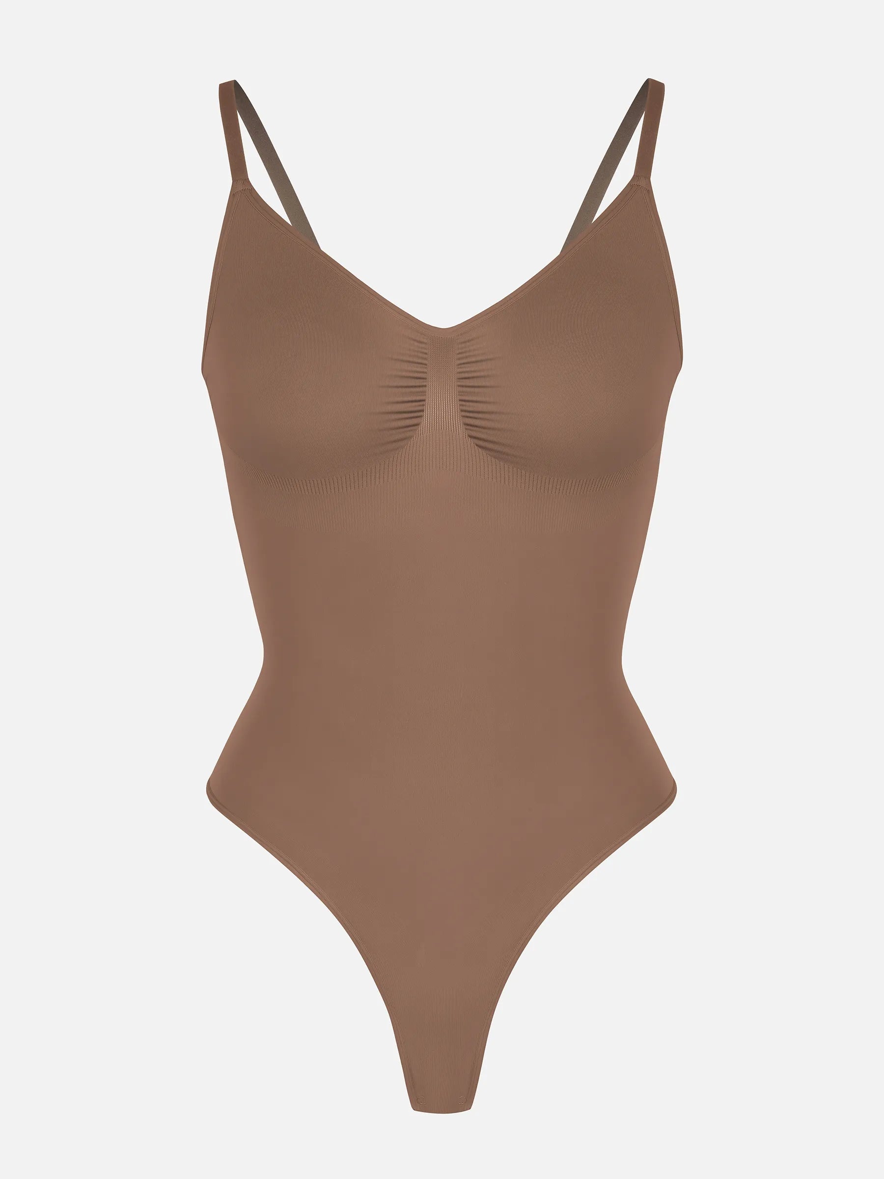 Seamless Covered Bust Jumpsuit Thong Bodysuit Fit