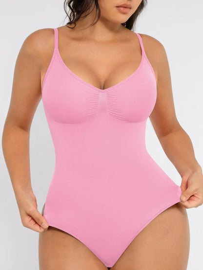 Seamless Covered Bust Jumpsuit Thong Bodysuit Fit