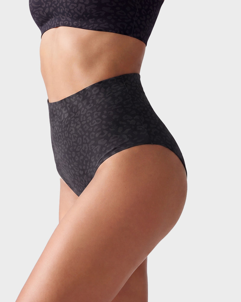 High-Waist Seamless Leopard Tummy Control Brief 6-Pack