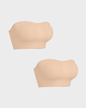 Wireless Strapless Bandeau Bra with Anti‑Slip Silicone Support