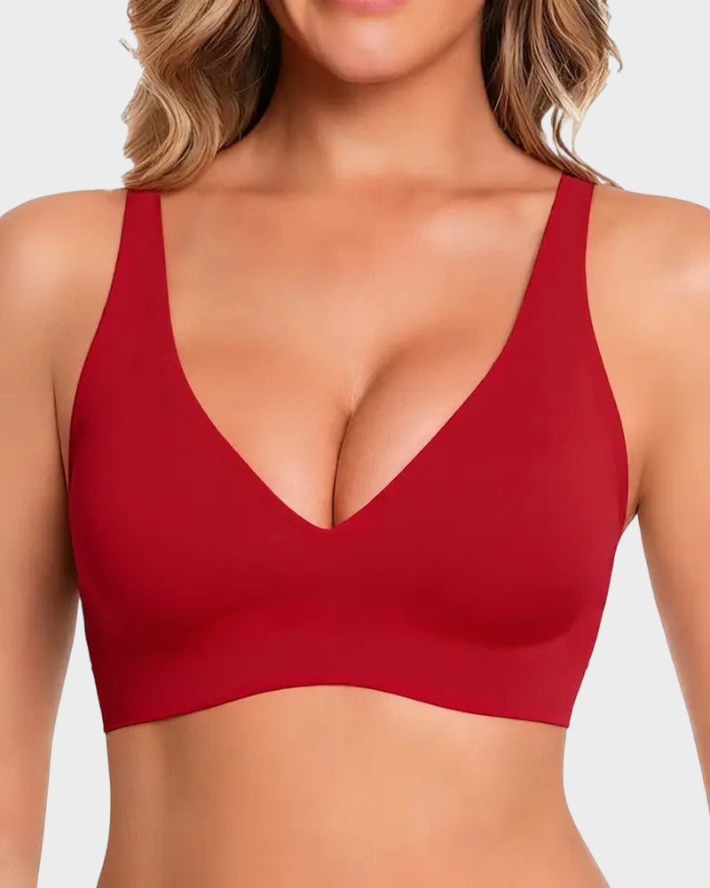 Deep V Seamless Wireless Push Up Bras for Women