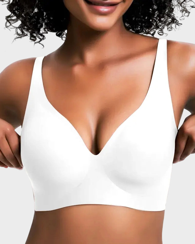 Deep V Seamless Wireless Push Up Bras for Women