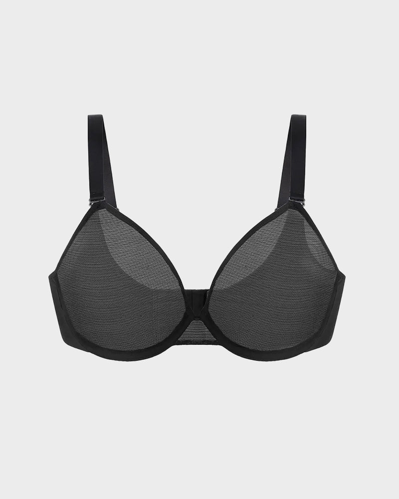 Air Light Plus Size Mesh Underwire Minimizer Bra