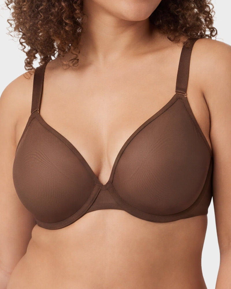 Air Light Plus Size Mesh Underwire Minimizer Bra