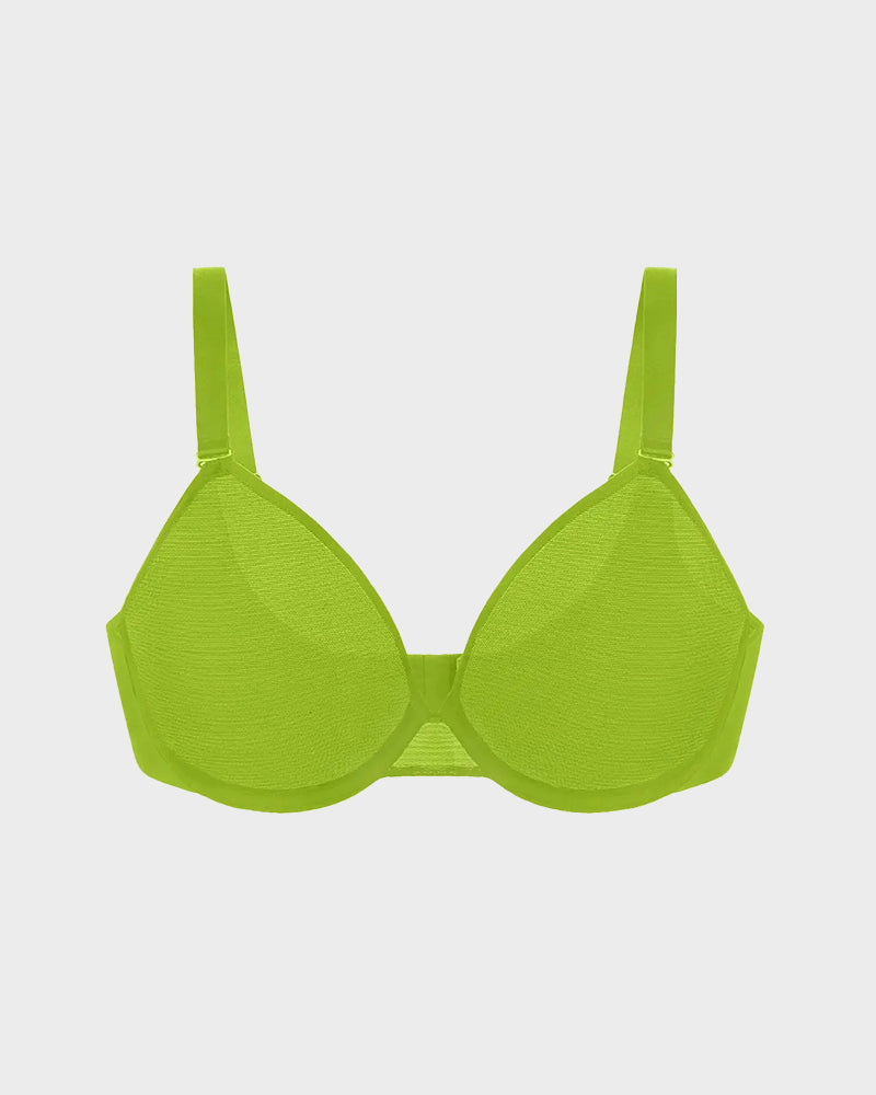 Air Light Plus Size Mesh Underwire Minimizer Bra