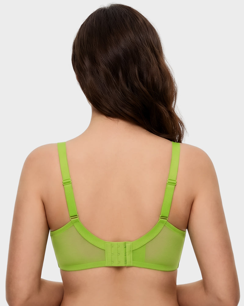 Air Light Plus Size Mesh Underwire Minimizer Bra