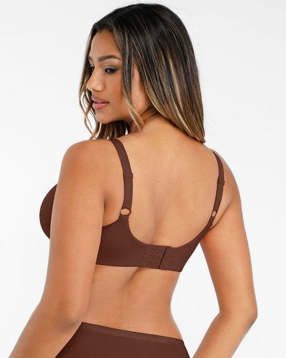 Underwire Adjustable Deep V-neck Bra