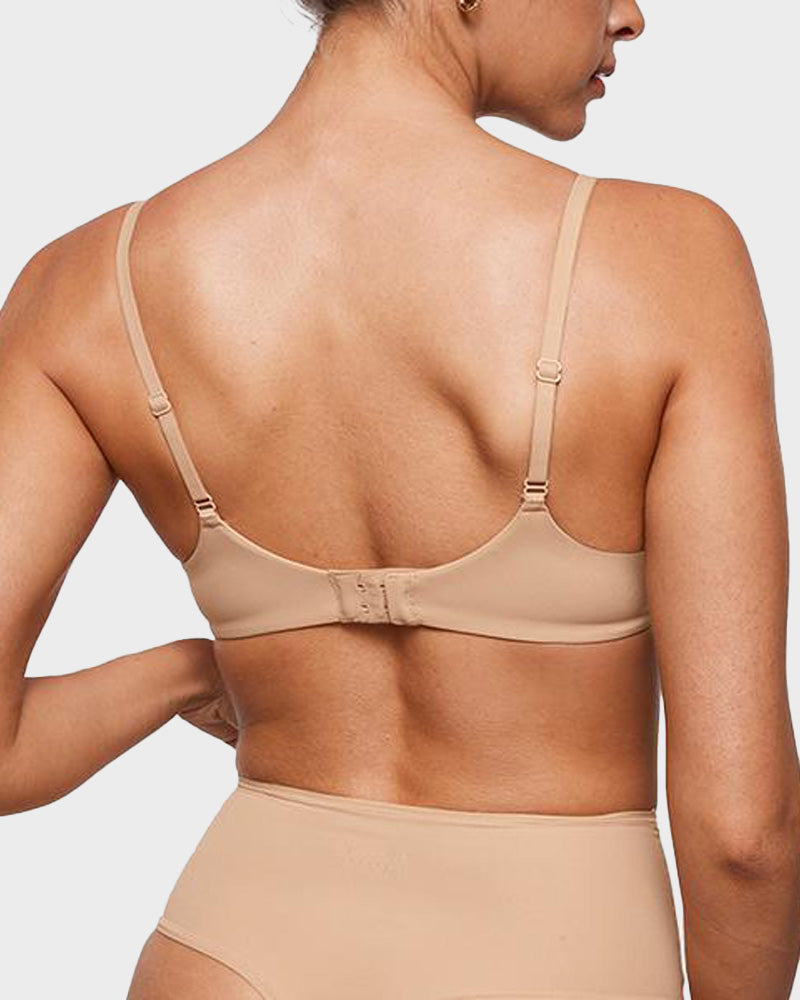 Unlined Plunge Balconette Bra with Underwire