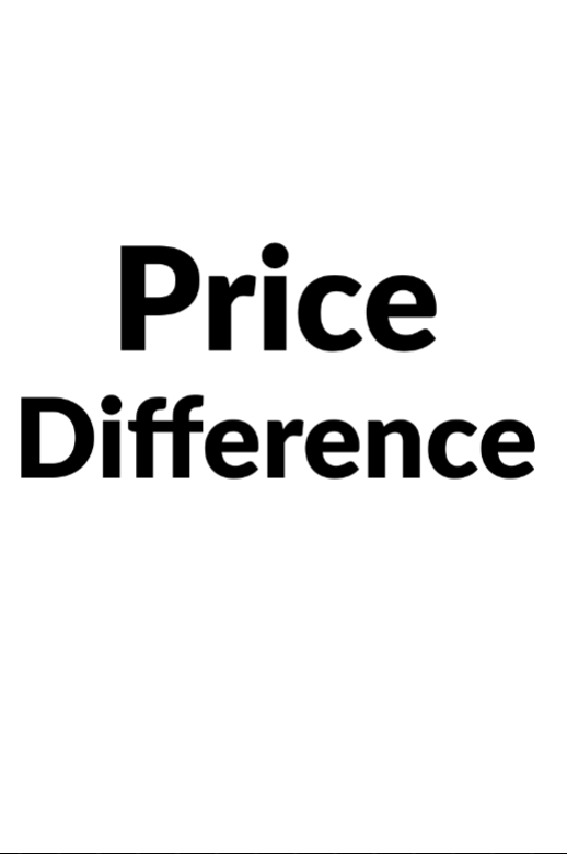 Price Difference （shipping fee 5 pack）