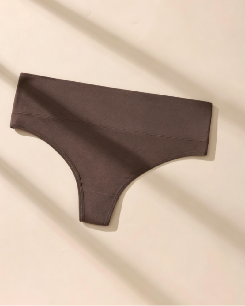 High-waist seamless thongs, tummy control, soft stretch, no-show