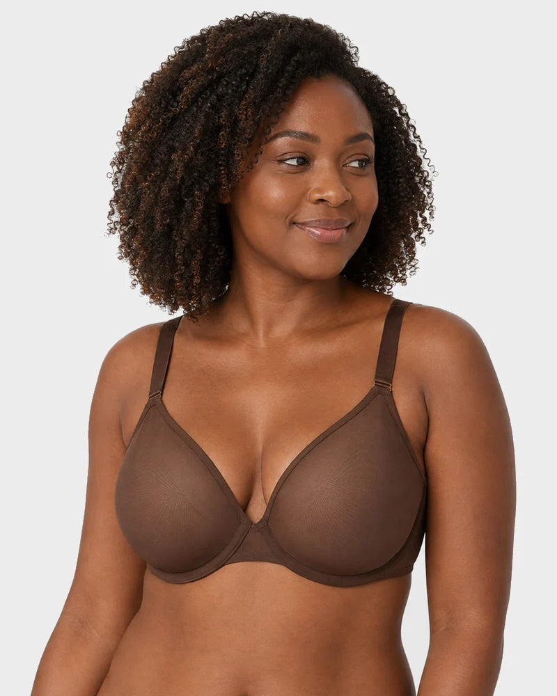 Air Light Plus Size Mesh Underwire Minimizer Bra