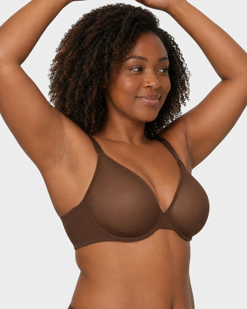Air Light Plus Size Mesh Underwire Minimizer Bra
