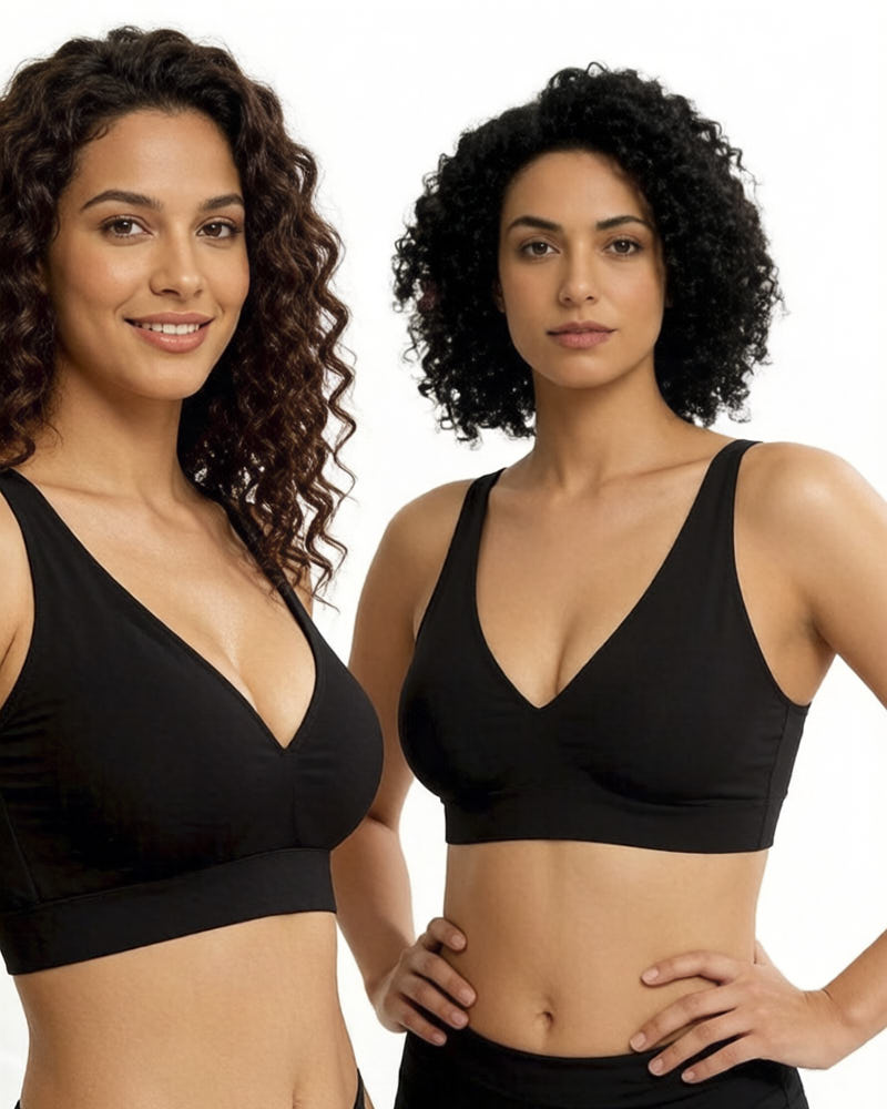 Deep V Seamless Wireless Push Up Bras for Women