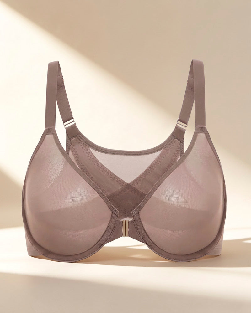 All-Day Comfort Front Closure Mesh Bra