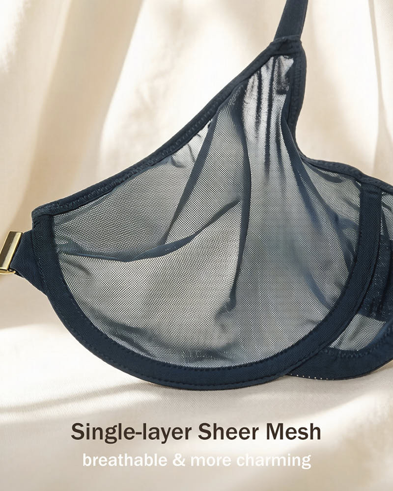 All-Day Comfort Front Closure Mesh Bra