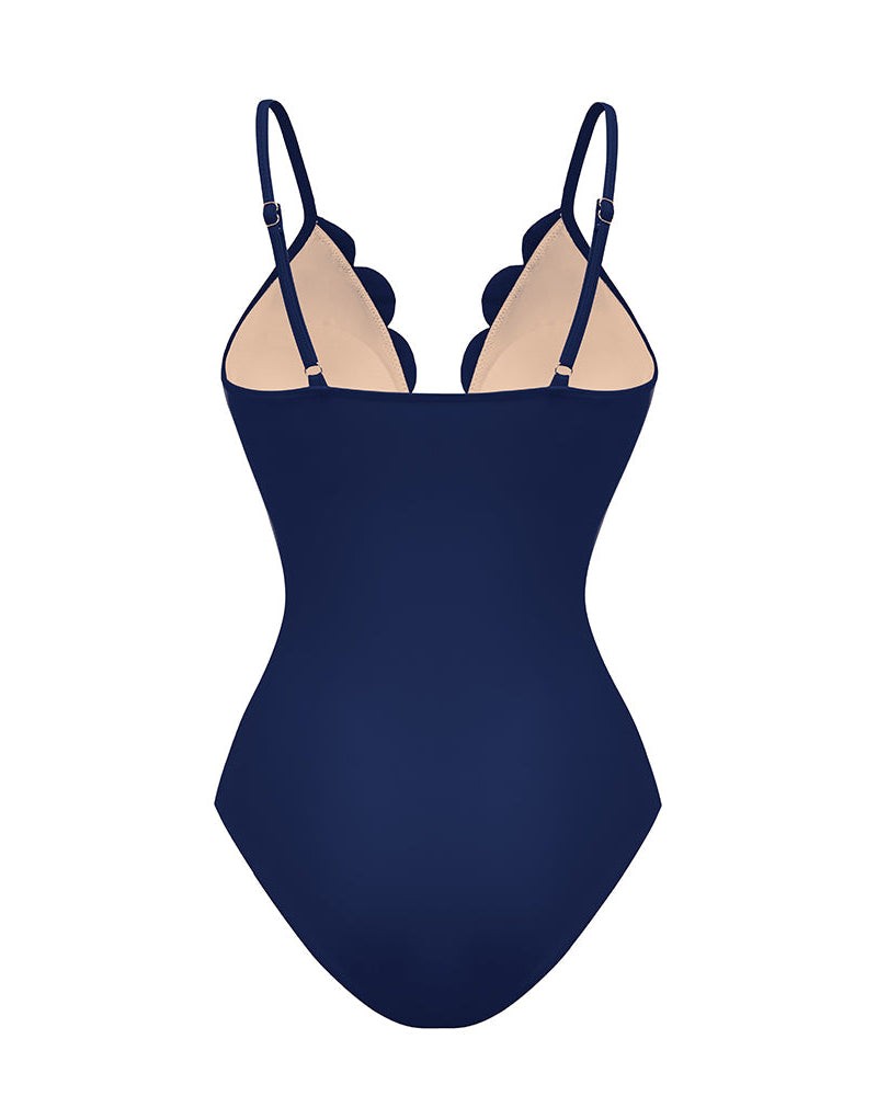 Shapecurve® Flower Hollow One Piece Swimsuit and Skirt