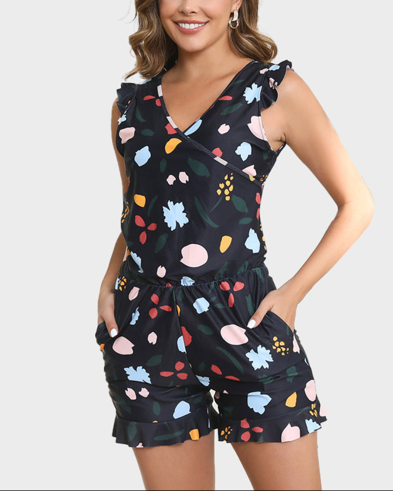 Built-in Bra Swim Romper