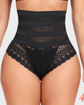 High-Waist Lace Mesh Shaping Panty