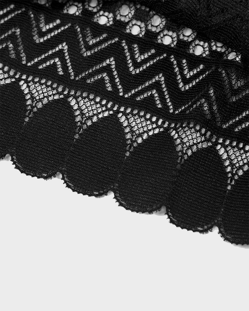 High-Waist Lace Mesh Shaping Panty