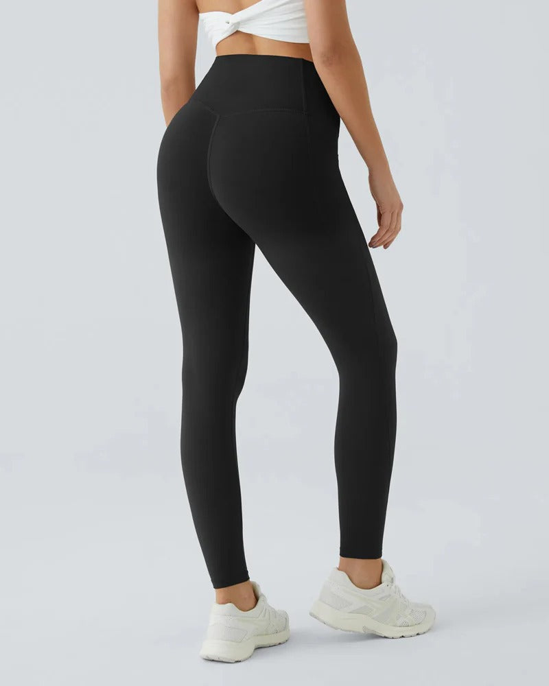 High Waisted Tummy Control Workout Leggings with Side Pockets